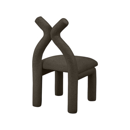 Xena Brown Boucle Fabric Accent/Dining Chair