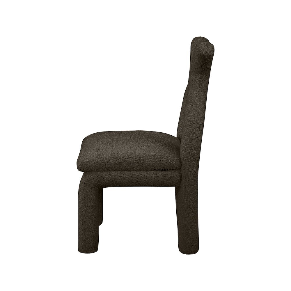 Xena Brown Boucle Fabric Accent/Dining Chair