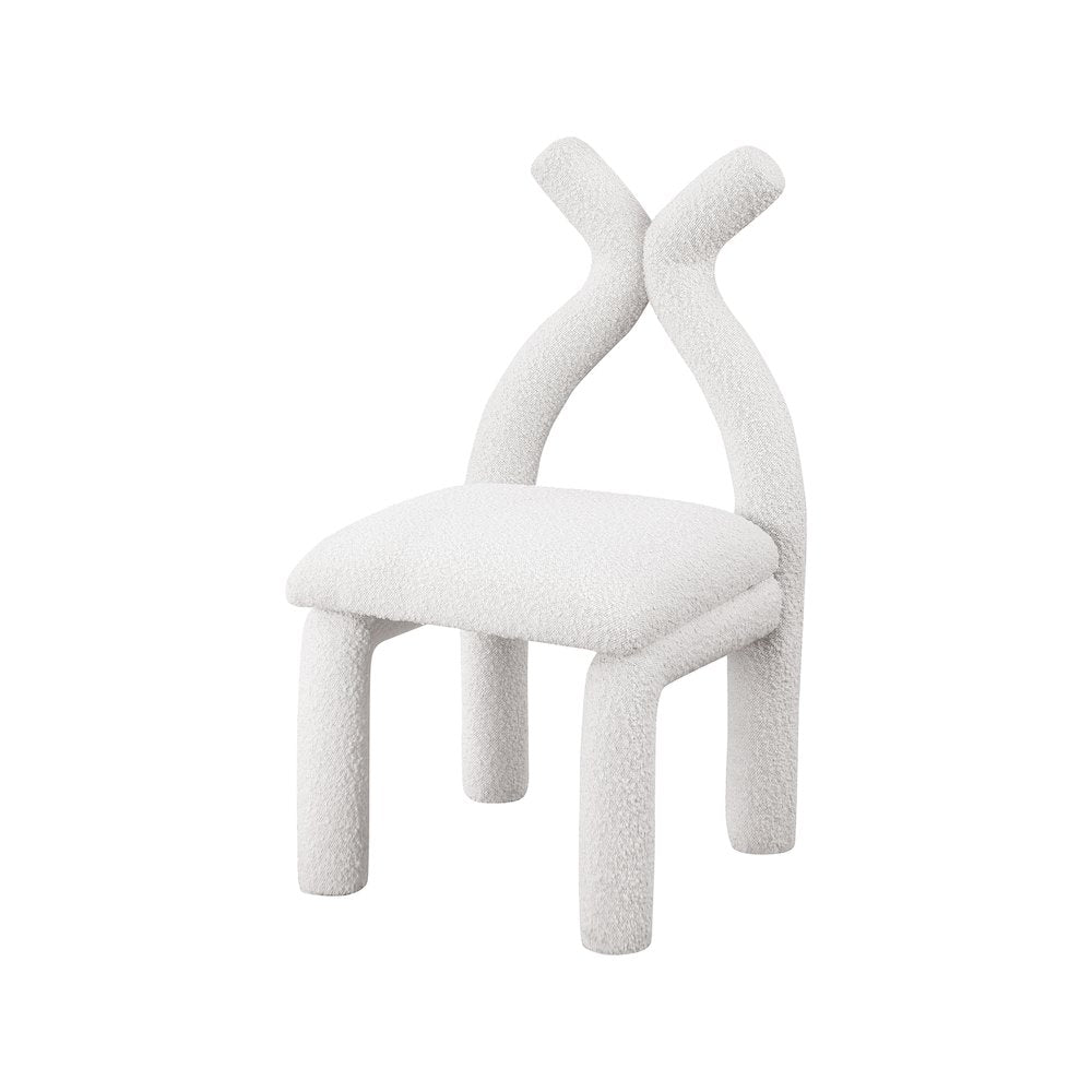 Xena Cream Boucle Fabric Accent/Dining Chair