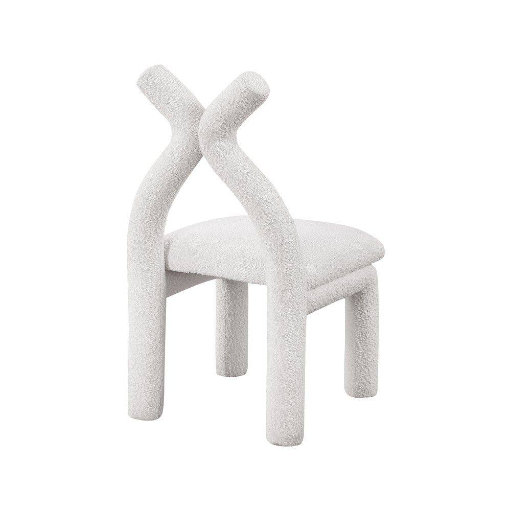 Xena Cream Boucle Fabric Accent/Dining Chair
