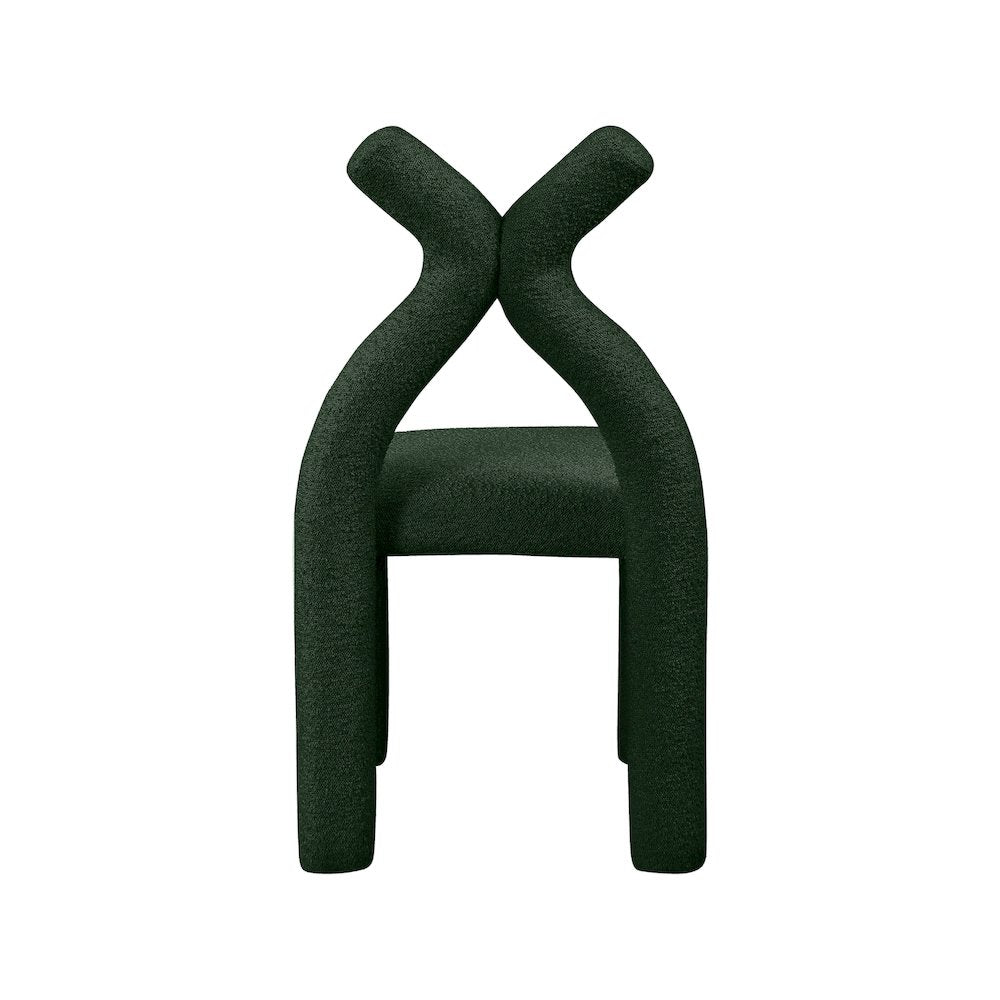 Xena Green Boucle Fabric Accent/Dining Chair
