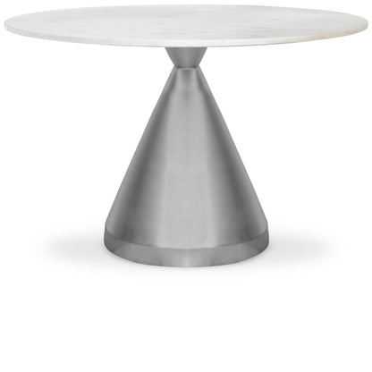 Emery White Marble Dining Table