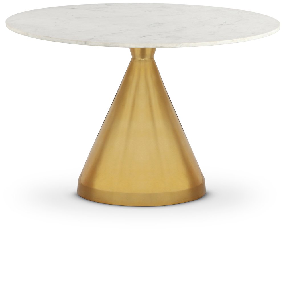 Emery White Marble Dining Table