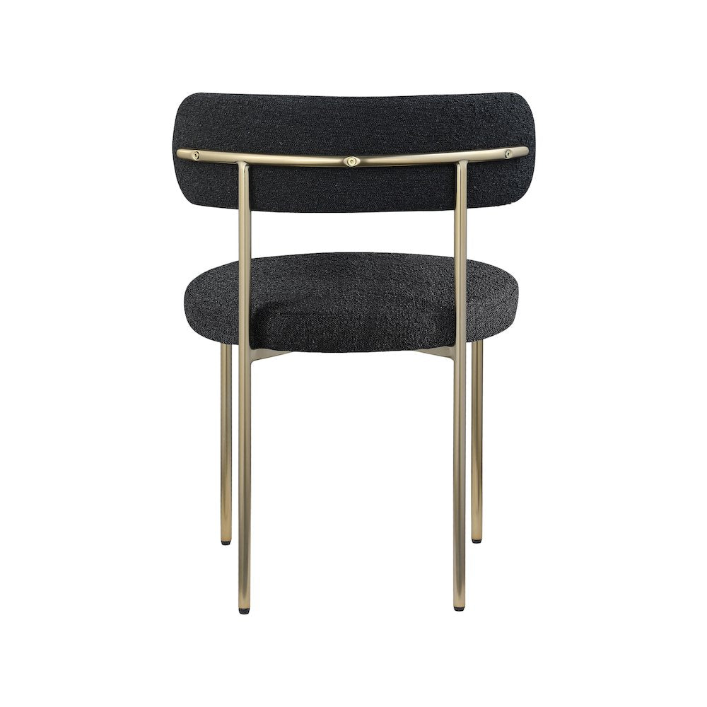 Beacon Black Boucle Fabric Dining Chair, Set of 2