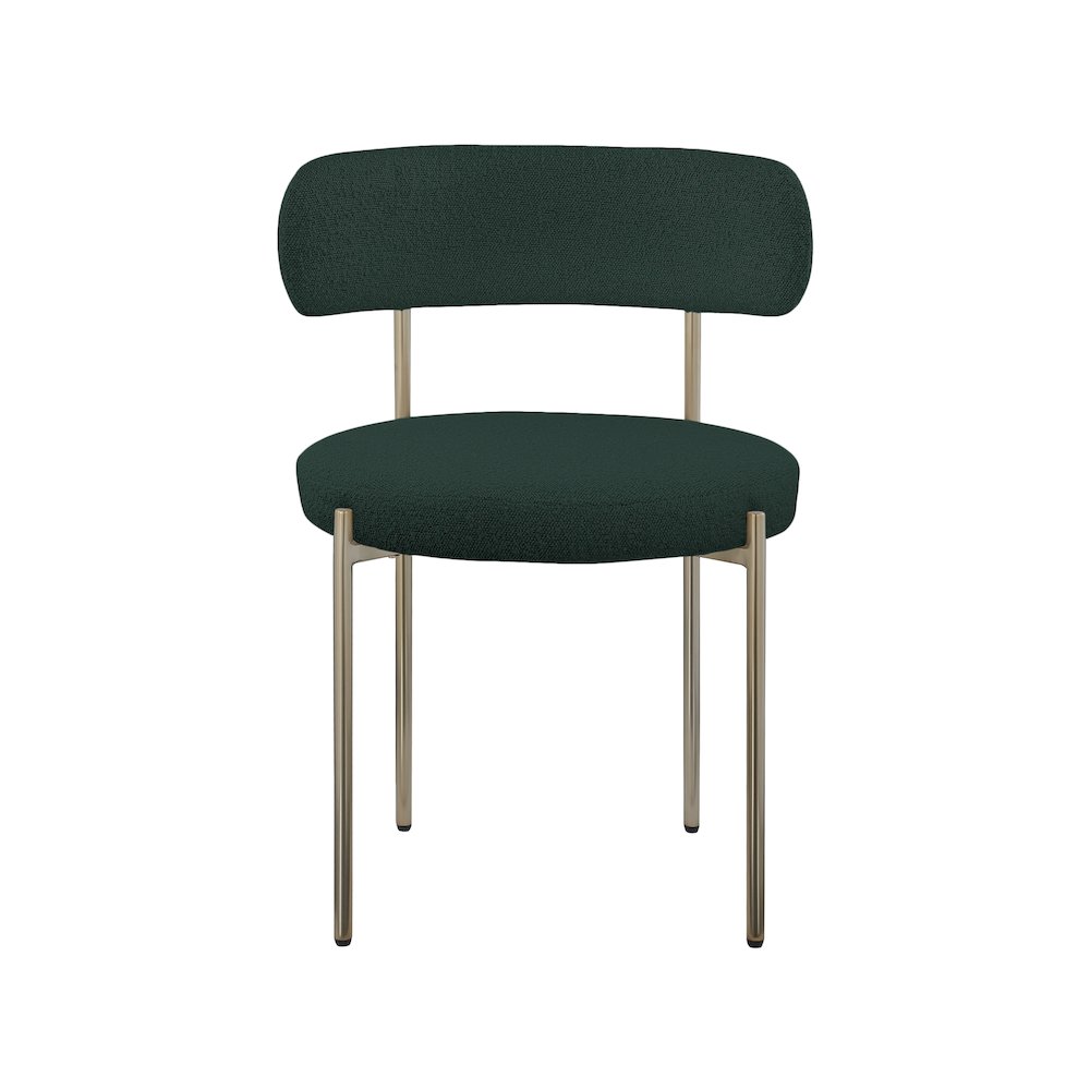 Beacon Green Boucle Fabric Dining Chair, Set of 2