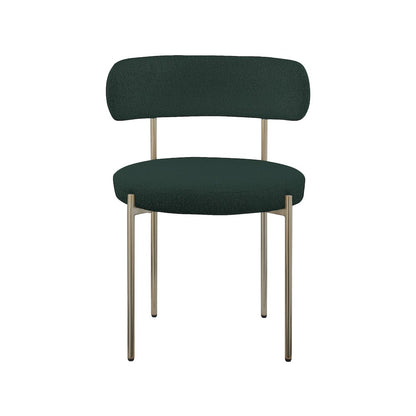 Beacon Green Boucle Fabric Dining Chair, Set of 2