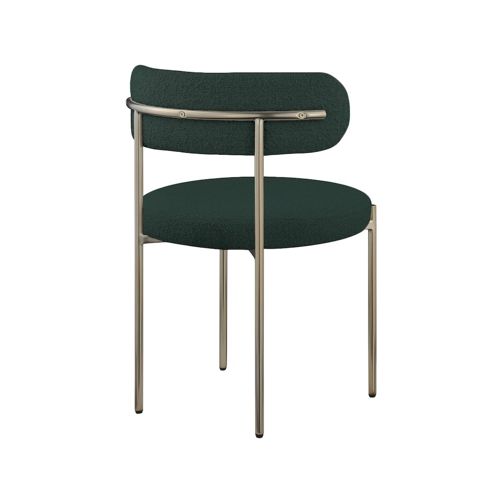 Beacon Green Boucle Fabric Dining Chair, Set of 2