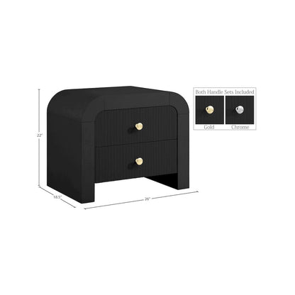 Artisto Black Night Stand