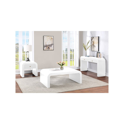 Artisto White End Table