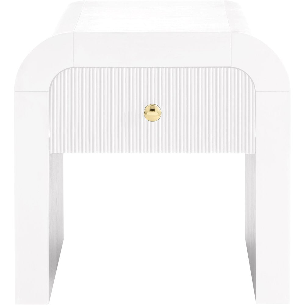 Artisto White End Table