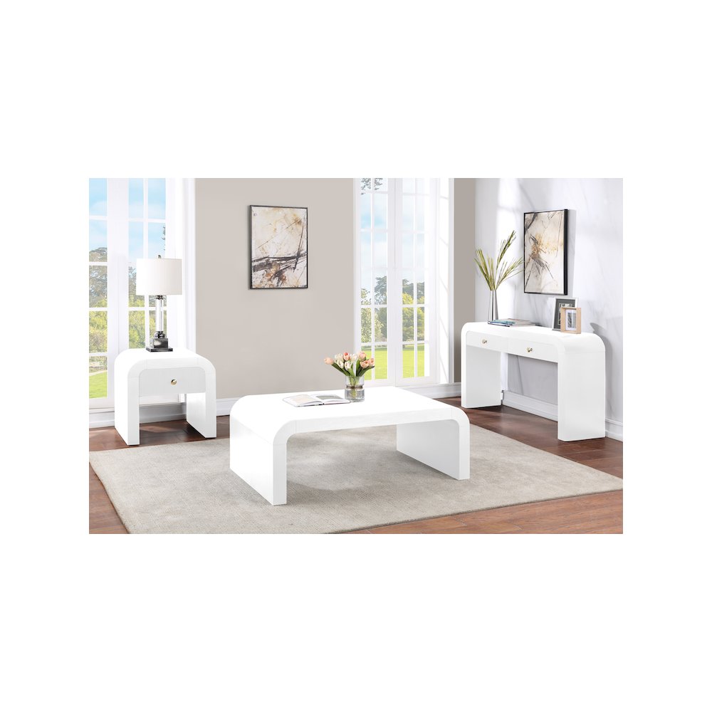 Artisto White Console Table