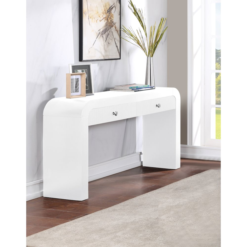 Artisto White Console Table