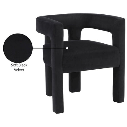 Athena Black Velvet Dining Chair