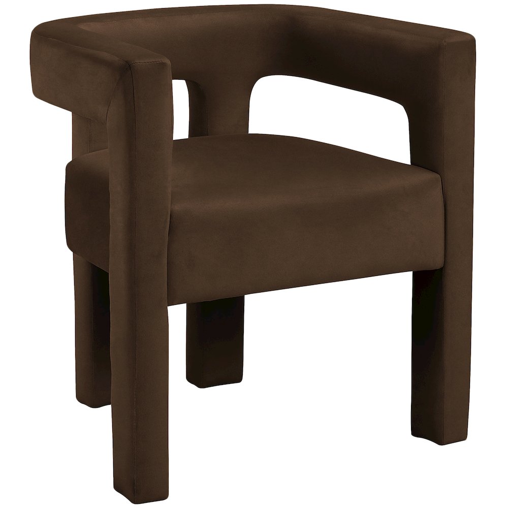 Athena Brown Velvet Dining Chair