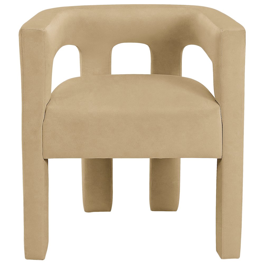 Athena Camel Velvet Dining Chair