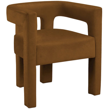 Athena Saddle Velvet Dining Chair