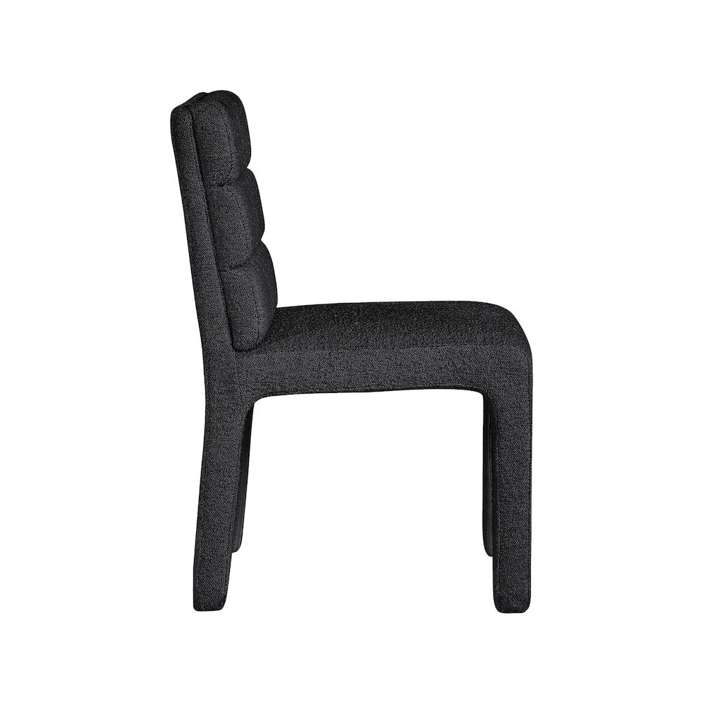 Kai Black Boucle Fabric Dining Chair, Set of 2