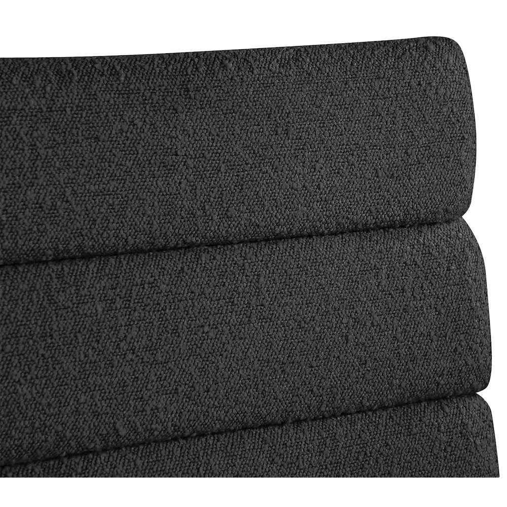 Kai Black Boucle Fabric Dining Chair, Set of 2