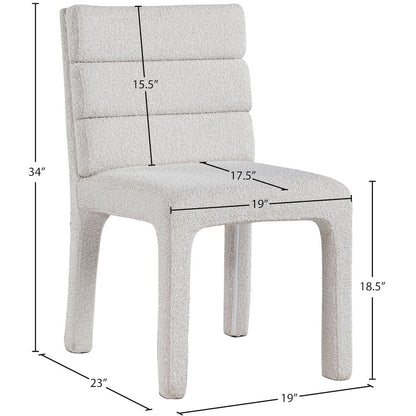 Kai Cream Boucle Fabric Dining Chair, Set of 2