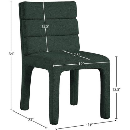 Kai Green Boucle Fabric Dining Chair, Set of 2