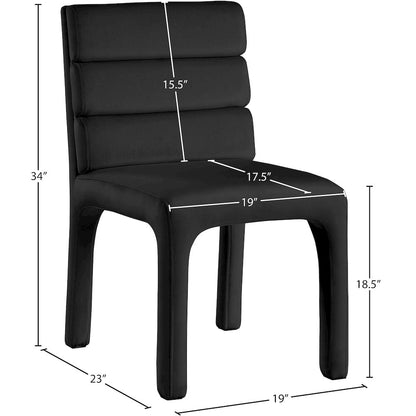 Kai Black Velvet Dining Chair, Set of 2