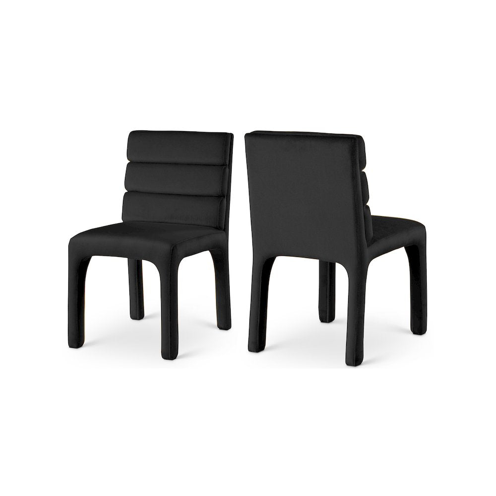 Kai Black Velvet Dining Chair, Set of 2