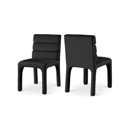 Kai Black Velvet Dining Chair, Set of 2