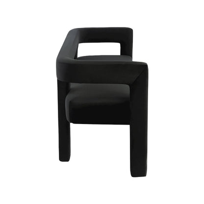 Athena Black Velvet Bench