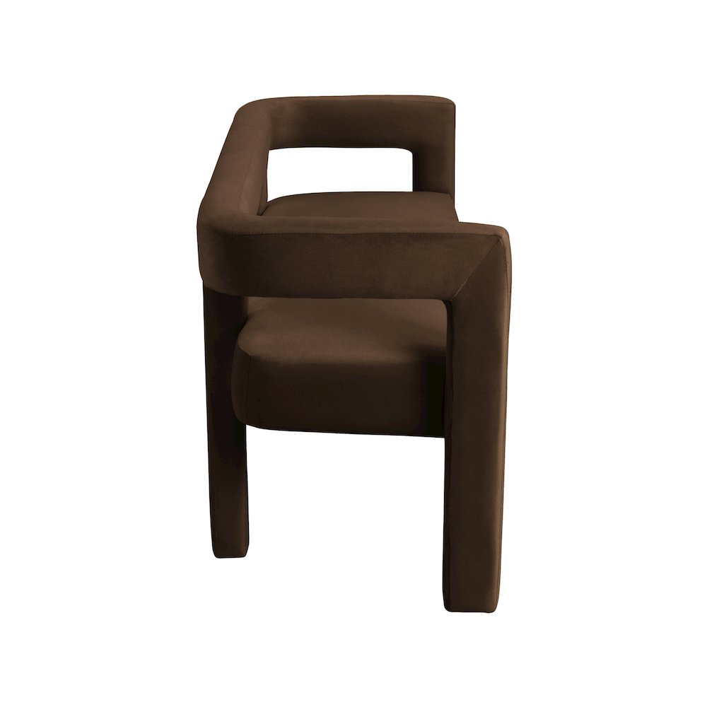 Athena Brown Velvet Bench
