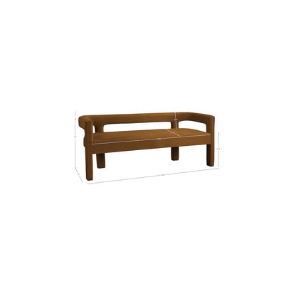 Athena Saddle Velvet Bench