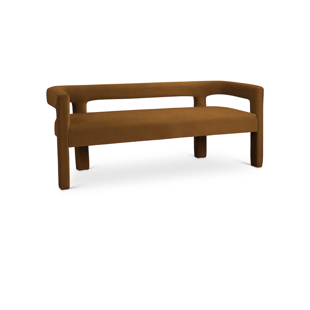 Athena Saddle Velvet Bench