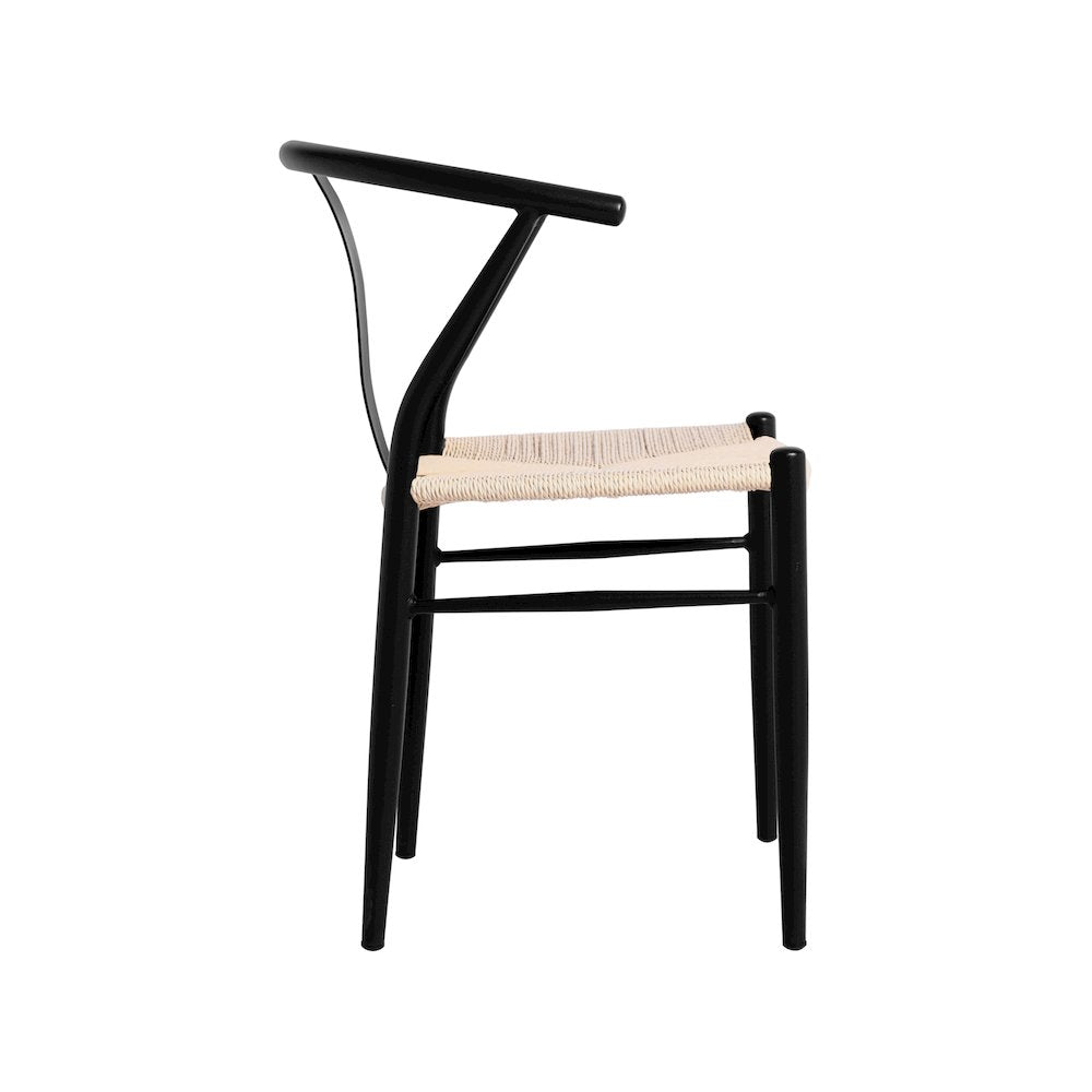 Beck Beige Hand Woven Rope Dining Chair, Set of 2