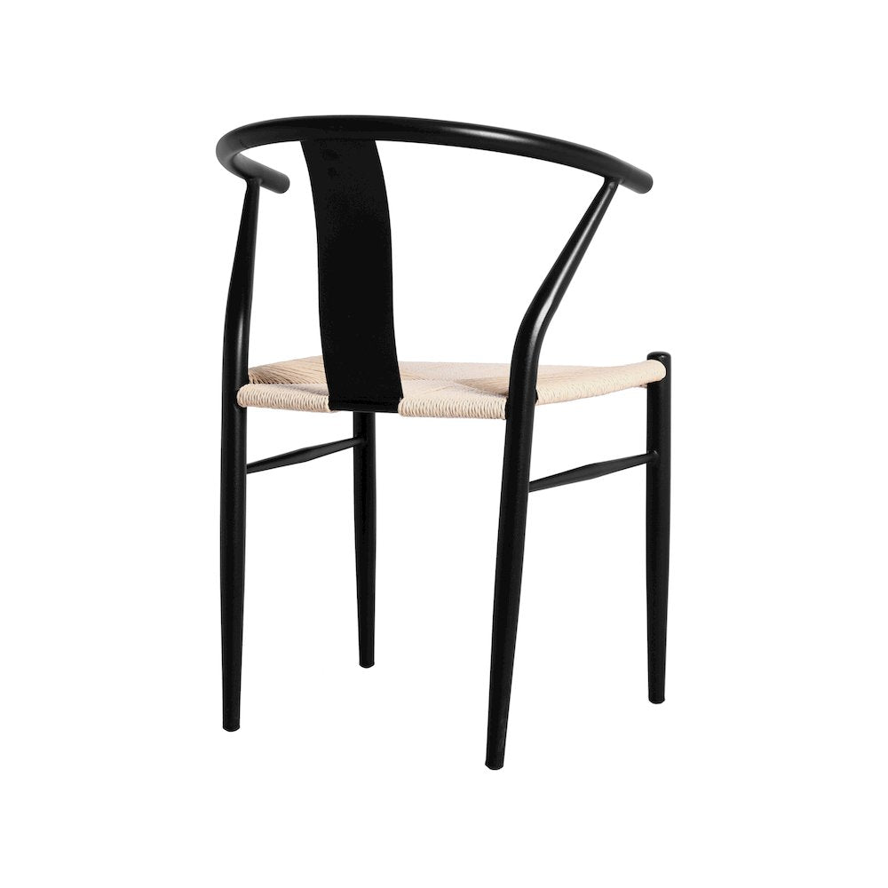 Beck Beige Hand Woven Rope Dining Chair, Set of 2