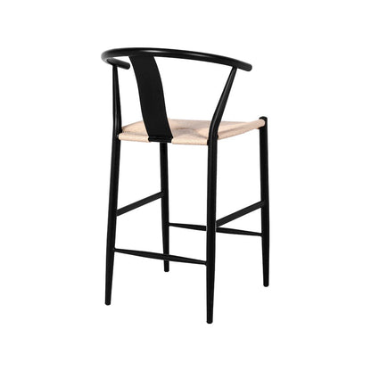 Beck Beige Hand Woven Rope Stool, Set of 2