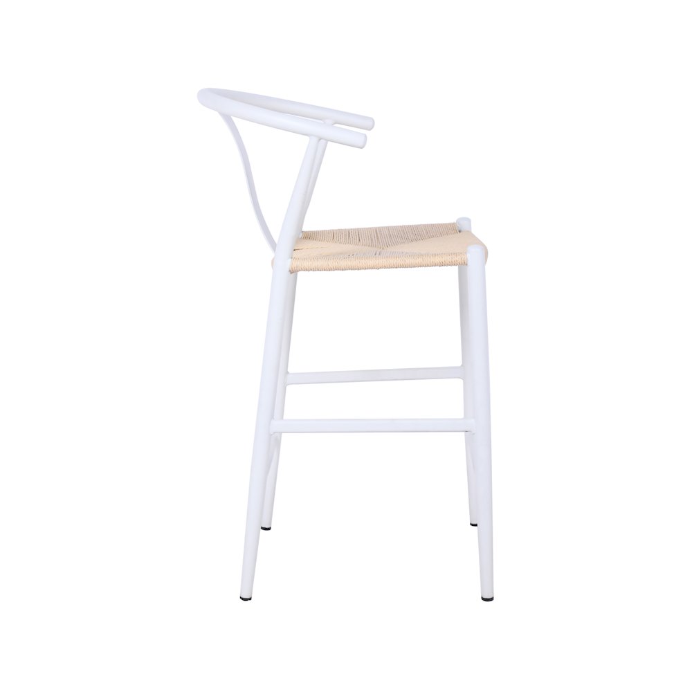 Beck Beige Hand Woven Rope Stool, Set of 2