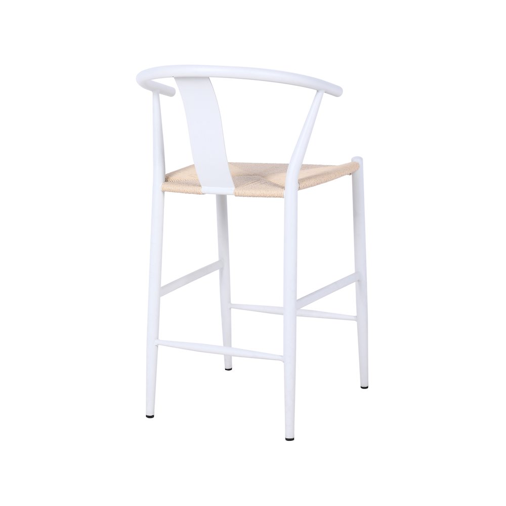 Beck Beige Hand Woven Rope Stool, Set of 2