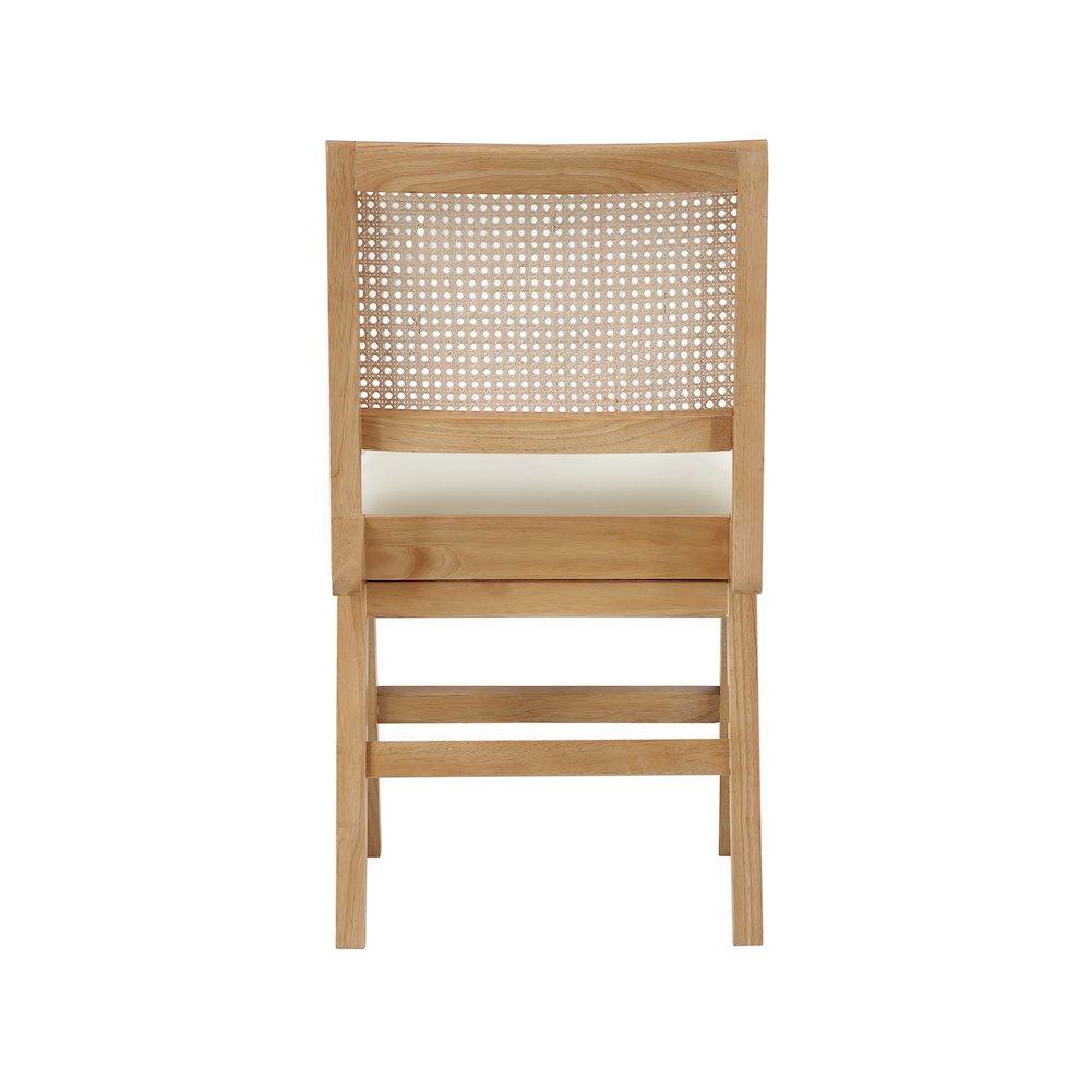 Abby Cream Vegan Leather Dining Side Chair, Set of 2
