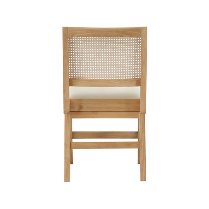 Abby Cream Vegan Leather Dining Side Chair, Set of 2