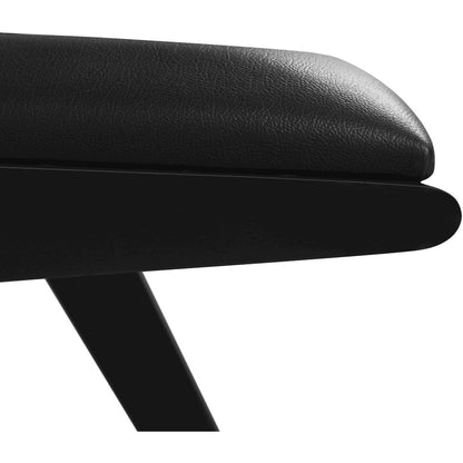 Abby Black Vegan Leather Dining Arm Chair, Set of 2