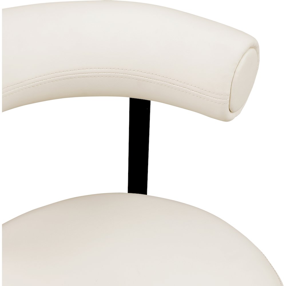 Bordeaux Cream Vegan Leather Counter Stool, Set of 2