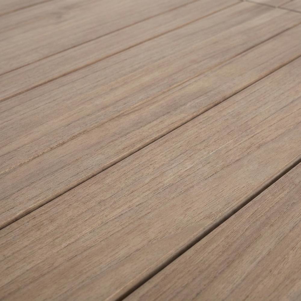 Natural Acacia Wood Outdoor Dining Table With Adjustable Width
