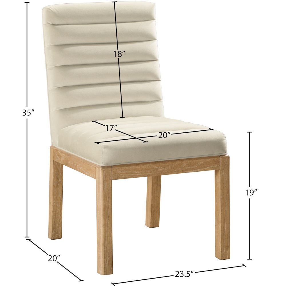 Evelyn Cream Velvet Dining Chair