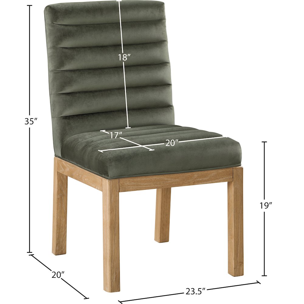 Evelyn Green Velvet Dining Chair