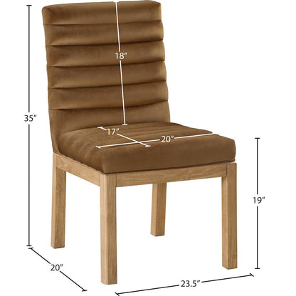Evelyn Saddle Velvet Dining Chair