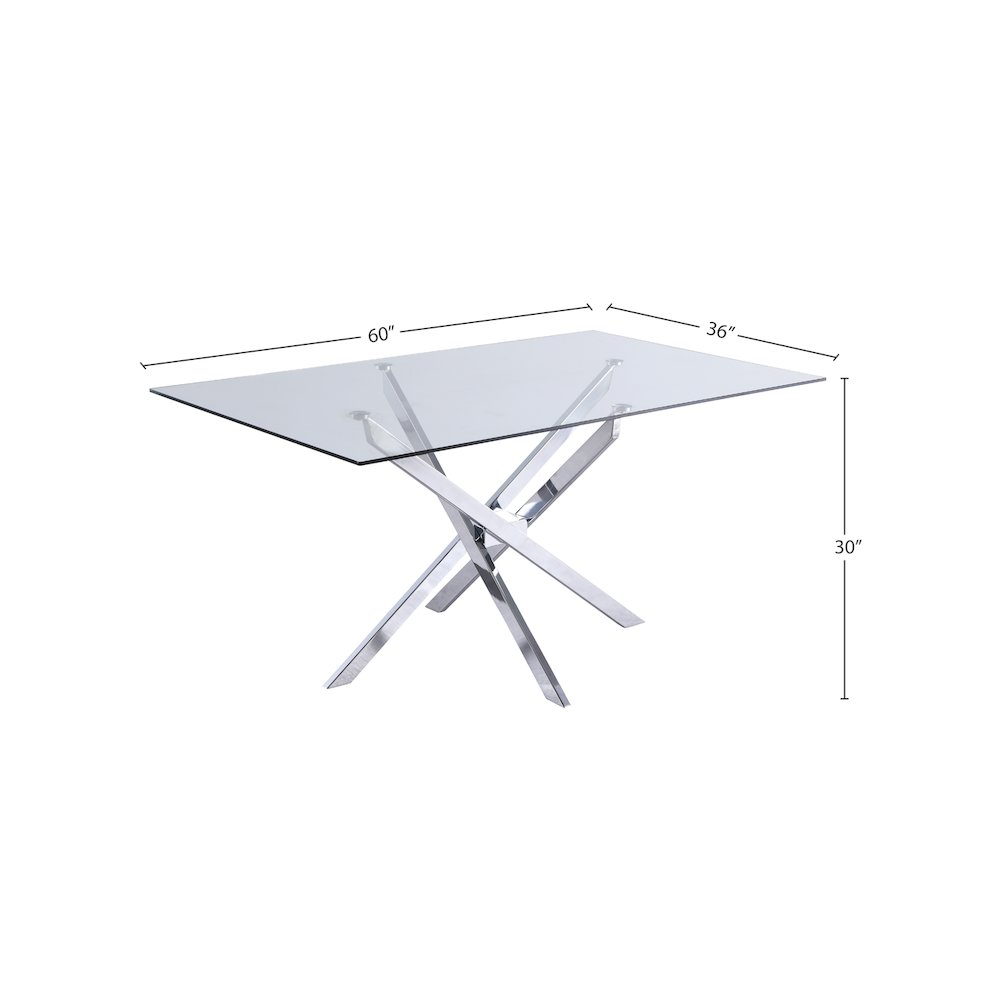 Xander Chrome Dining Table