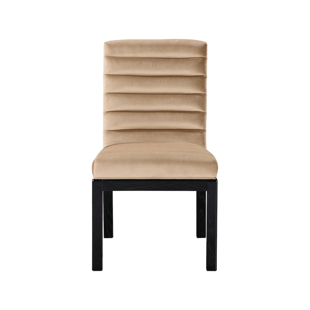Evelyn Beige Velvet Dining Chair
