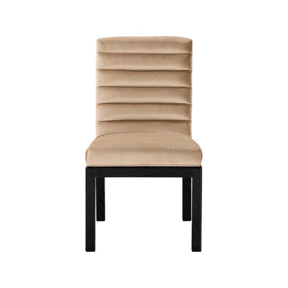 Evelyn Beige Velvet Dining Chair