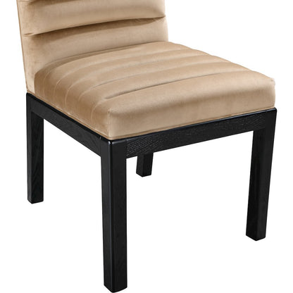 Evelyn Beige Velvet Dining Chair