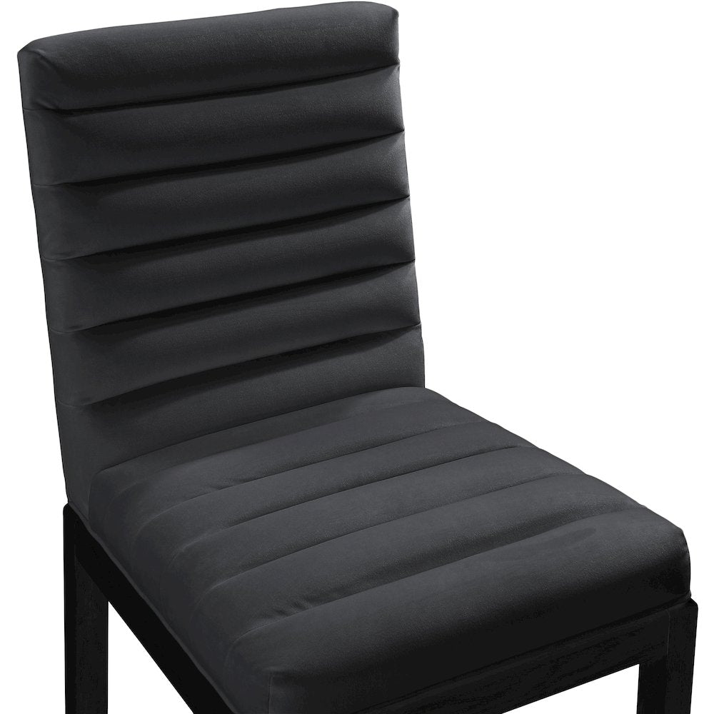 Evelyn Black Velvet Dining Chair