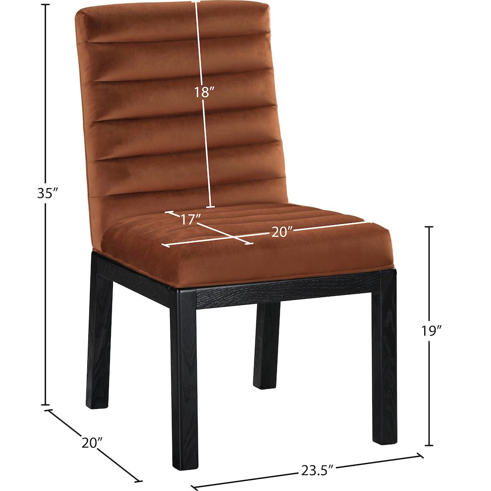 Evelyn Cognac Velvet Dining Chair